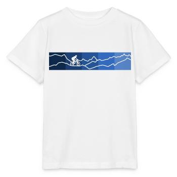 mountainbike rechtecke blue - Stanley/Stella Kinder T-Shirt MINI CREATOR  - Weiß - Vorne - Maike (125cm)