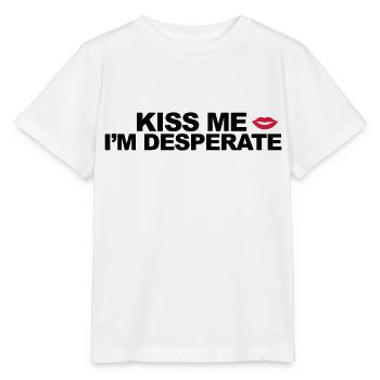 Kiss Me I'm Desperate - T-shirt bio MINI CREATOR Stanley/Stella Enfant - blanc - Devant - Maike (125cm)
