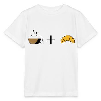 Kaffee und Croissant - Stanley/Stella Kinder T-Shirt MINI CREATOR  - Weiß - Vorne - Maike (125cm)