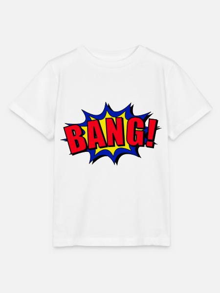 Bang comic style - Stanley/Stella MINI CREATOR Kids’ T-Shirt - white