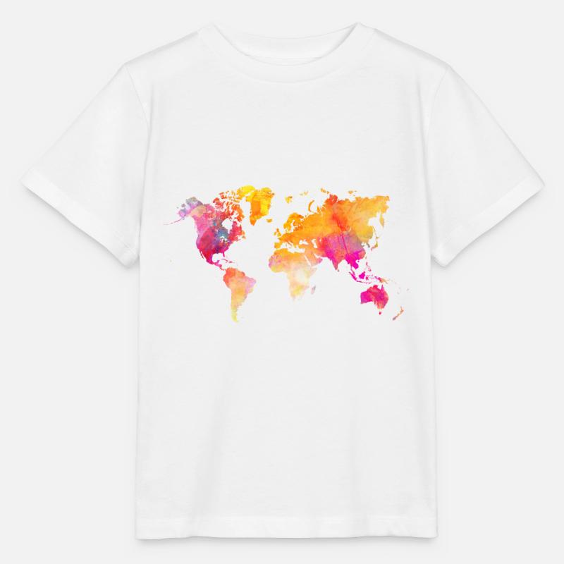 world map - Stanley/Stella MINI CREATOR Kids’ T-Shirt - white