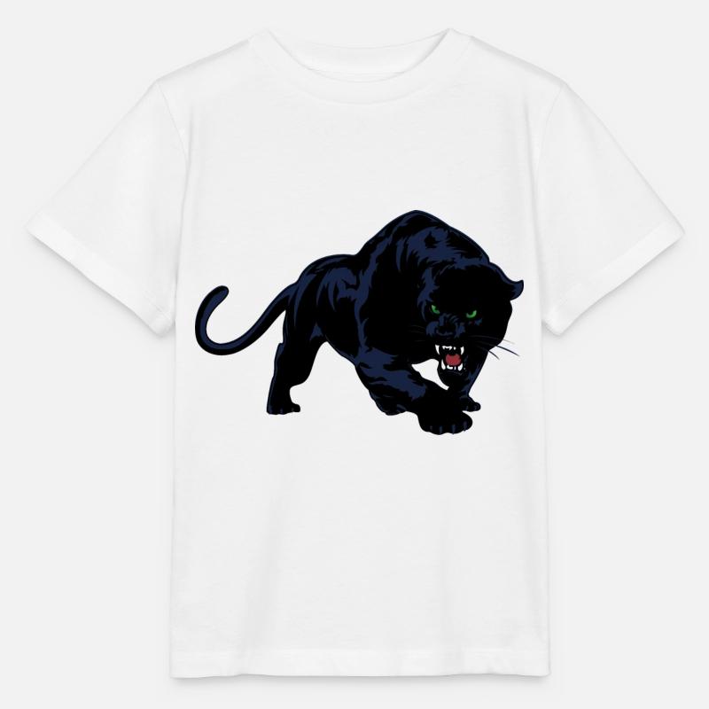 Schwarzer Panther oder Jaguar Wildkatze - Stanley/Stella Kinder T-Shirt MINI CREATOR  - Weiß
