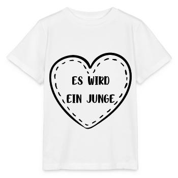 Es wird ein Junge! - Stanley/Stella Kinder T-Shirt MINI CREATOR  - Weiß - Vorne - Maike (125cm)