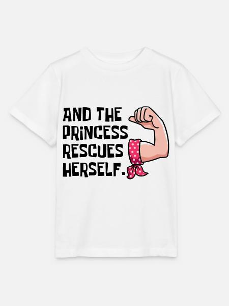 und die Prinzessin rettet sich - Stanley/Stella Kinder T-Shirt MINI CREATOR - Weiß
