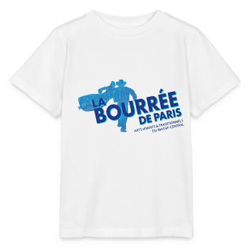 Logo La Bourrée - T-shirt bio MINI CREATOR Stanley/Stella Enfant - blanc - Devant - Maike (125cm)