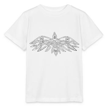 Celtic crow - Stanley/Stella MINI CREATOR Kids’ T-Shirt - white - Front - Maike (125cm)