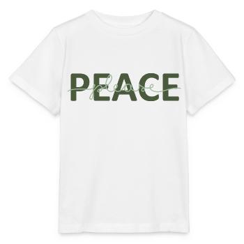 Peace please - Stanley/Stella MINI CREATOR Kids’ T-Shirt - white - Front - Maike (125cm)