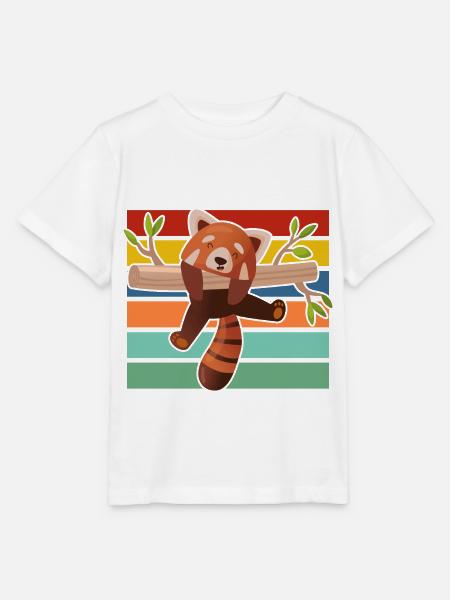 Roter Panda - Stanley/Stella Kinder T-Shirt MINI CREATOR - Weiß