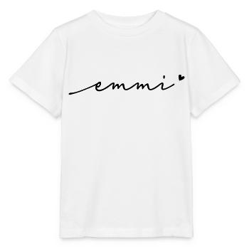 Emmi Cursive Name - Stanley/Stella MINI CREATOR Kids’ T-Shirt - white - Front - Maike (125cm)
