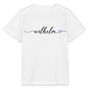 Wilhelm Name Kalligrafie Schrift - Stanley/Stella Kinder T-Shirt MINI CREATOR  - Weiß - Vorne - Maike (125cm)