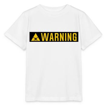 Warning-Panel Tod Kopf Dreiecksplatte - Stanley/Stella Kinder T-Shirt MINI CREATOR  - Weiß - Vorne - Maike (125cm)