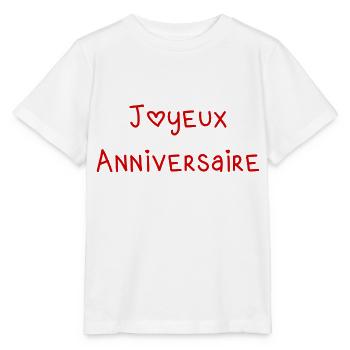 ALLES GUTE ZUM GEBURTSTAG. ALLES GUTE ZUM GEBURTSTAG. JAHRESTAG. - Stanley/Stella Kinder T-Shirt MINI CREATOR  - Weiß - Vorne - Maike (125cm)
