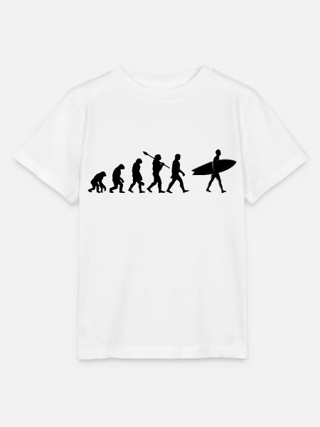 Surfen Evolution - Stanley/Stella Kinder T-Shirt MINI CREATOR - Weiß