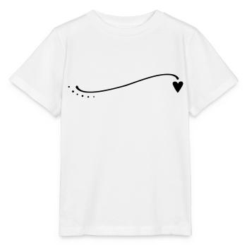 Ligne de cœur incurvée - T-shirt bio MINI CREATOR Stanley/Stella Enfant - blanc - Devant - Maike (125cm)