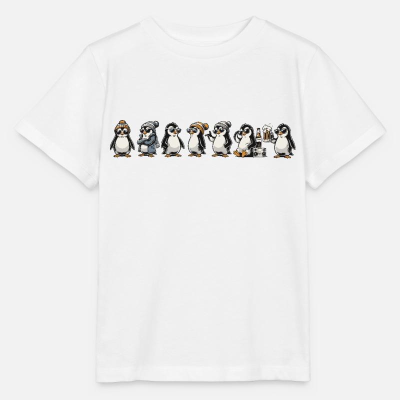 Cool Pingus - Stanley/Stella MINI CREATOR Kids’ T-Shirt - white