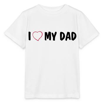 I love my dad - Stanley/Stella MINI CREATOR Kids’ T-Shirt - white - Front - Maike (125cm)
