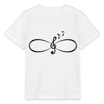 Clef Treble Clef Infinity Symbol - Stanley/Stella MINI CREATOR Kids’ T-Shirt - white - Front - Maike (125cm)