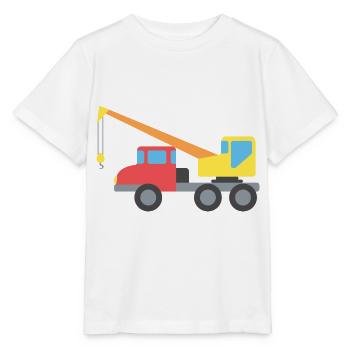 Truck Kran - Stanley/Stella Kinder T-Shirt MINI CREATOR  - Weiß - Vorne - Maike (125cm)