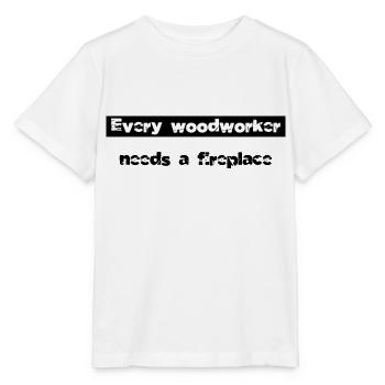 chop wood safety helmet - Stanley/Stella MINI CREATOR Kids’ T-Shirt - white - Front - Maike (125cm)