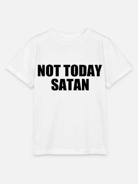 Not today satan - Stanley/Stella Kinder T-Shirt MINI CREATOR - Weiß