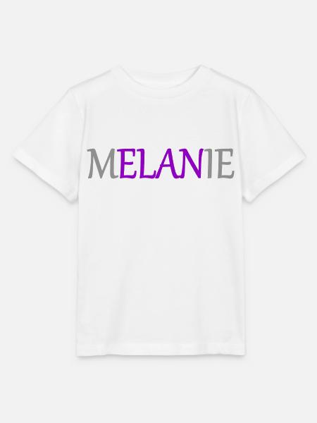 Melanie - Elan - Namenstag Vers.2 - Stanley/Stella Kinder T-Shirt MINI CREATOR  - Weiß