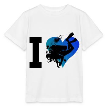 Scuba Diver Herren Free Dive Diver Damen - Stanley/Stella Kinder T-Shirt MINI CREATOR  - Weiß - Vorne - Maike (125cm)