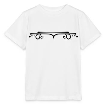 Ligne ondulée droite - T-shirt bio MINI CREATOR Stanley/Stella Enfant - blanc - Devant - Maike (125cm)