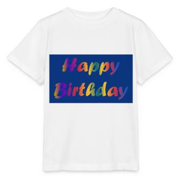 ALLES GUTE ZUM GEBURTSTAG. ALLES GUTE ZUM GEBURTSTAG. JAHRESTAG. - Stanley/Stella Kinder T-Shirt MINI CREATOR  - Weiß - Vorne - Maike (125cm)