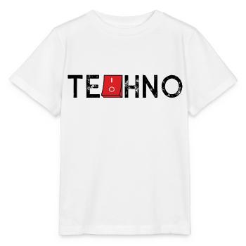 Techno On Off - Stanley/Stella Kinder T-Shirt MINI CREATOR  - Weiß - Vorne - Maike (125cm)