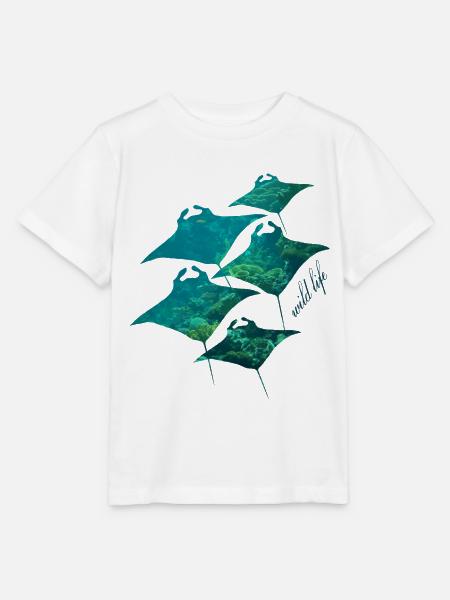 Rochen Wildlife - Stanley/Stella Kinder T-Shirt MINI CREATOR - Weiß