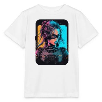Futuristic Girl das ausgezeichnete Geburtstagsgeschenk für - Stanley/Stella Kinder T-Shirt MINI CREATOR  - Weiß - Vorne - Maike (125cm)