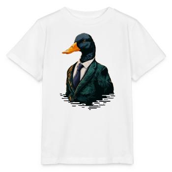 Canard cool dans des vêtements formels - T-shirt bio MINI CREATOR Stanley/Stella Enfant - blanc - Devant - Maike (125cm)