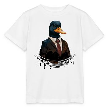 Dessin mignon d’un canard vêtements formels - T-shirt bio MINI CREATOR Stanley/Stella Enfant - blanc - Devant - Maike (125cm)