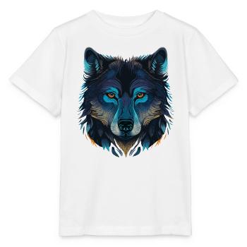 Ein Wolfskunstwerk für alle Tierfreunde - Stanley/Stella Kinder T-Shirt MINI CREATOR  - Weiß - Vorne - Maike (125cm)