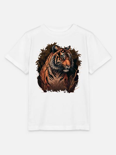 Tiger im Wald - Stanley/Stella Kinder T-Shirt MINI CREATOR - Weiß