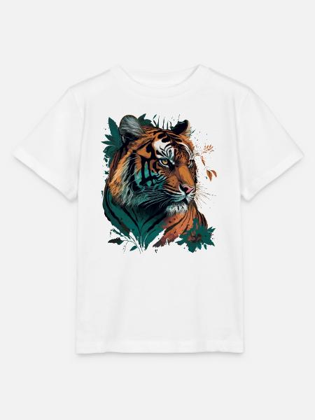 Tigergesicht - Stanley/Stella Kinder T-Shirt MINI CREATOR - Weiß