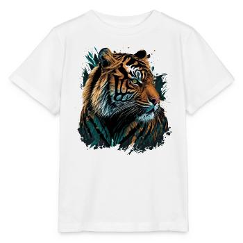Portrait de tigre - T-shirt bio MINI CREATOR Stanley/Stella Enfant - blanc - Devant - Maike (125cm)