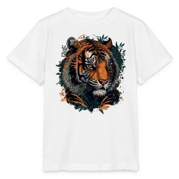 A Tiger Digital Illustration - Stanley/Stella MINI CREATOR Kids’ T-Shirt - white - Front - Maike (125cm)