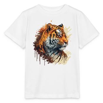 Tiger Illustration - Stanley/Stella MINI CREATOR Kids’ T-Shirt - white - Front - Maike (125cm)