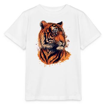 Tiger - Digital Artwork - Stanley/Stella MINI CREATOR Kids’ T-Shirt - white - Front - Maike (125cm)