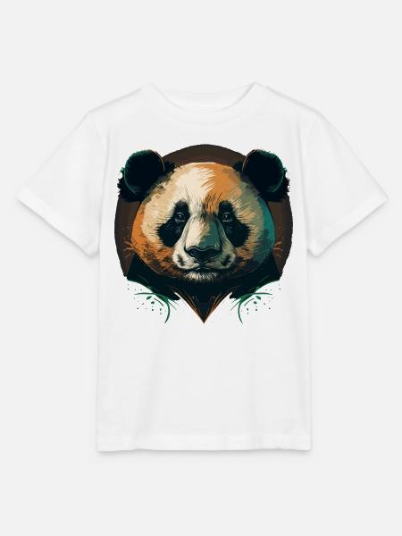 Niedlicher Pandakopf - Stanley/Stella Kinder T-Shirt MINI CREATOR  - Weiß