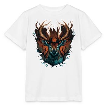 Hirschjagd - Stanley/Stella Kinder T-Shirt MINI CREATOR  - Weiß - Vorne - Maike (125cm)