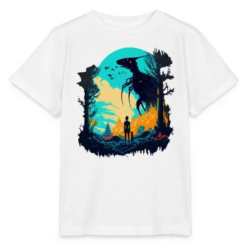 rebellious alien - Stanley/Stella MINI CREATOR Kids’ T-Shirt - white - Front - Maike (125cm)