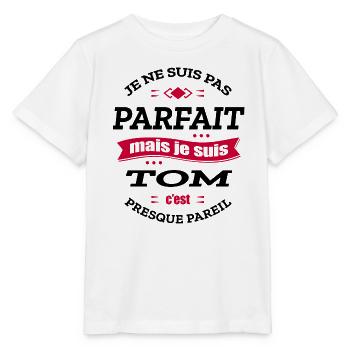 TOM PARFAIT - PRENOM TOM - T-shirt bio MINI CREATOR Stanley/Stella Enfant - blanc - Devant - Maike (125cm)
