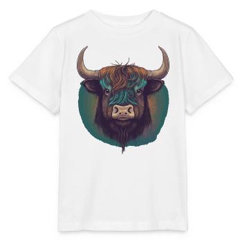Tibetischer Yak - Stanley/Stella Kinder T-Shirt MINI CREATOR  - Weiß - Vorne - Maike (125cm)