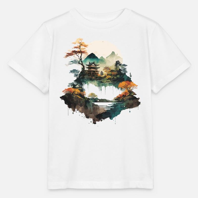 Nature japonaise - T-shirt bio MINI CREATOR Stanley/Stella Enfant - blanc