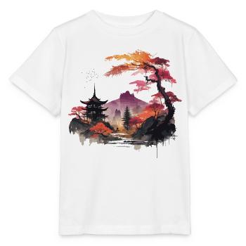 Paysage asiatique - T-shirt bio MINI CREATOR Stanley/Stella Enfant - blanc - Devant - Maike (125cm)