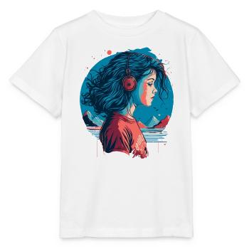 Vintage Lo-Fi Girl - Stanley/Stella MINI CREATOR Kids’ T-Shirt - white - Front - Maike (125cm)