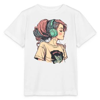Lofi Beats - Stanley/Stella Kinder T-Shirt MINI CREATOR  - Weiß - Vorne - Maike (125cm)