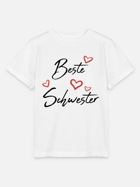 Beste Schwester - Stanley/Stella Kinder T-Shirt MINI CREATOR  - Weiß